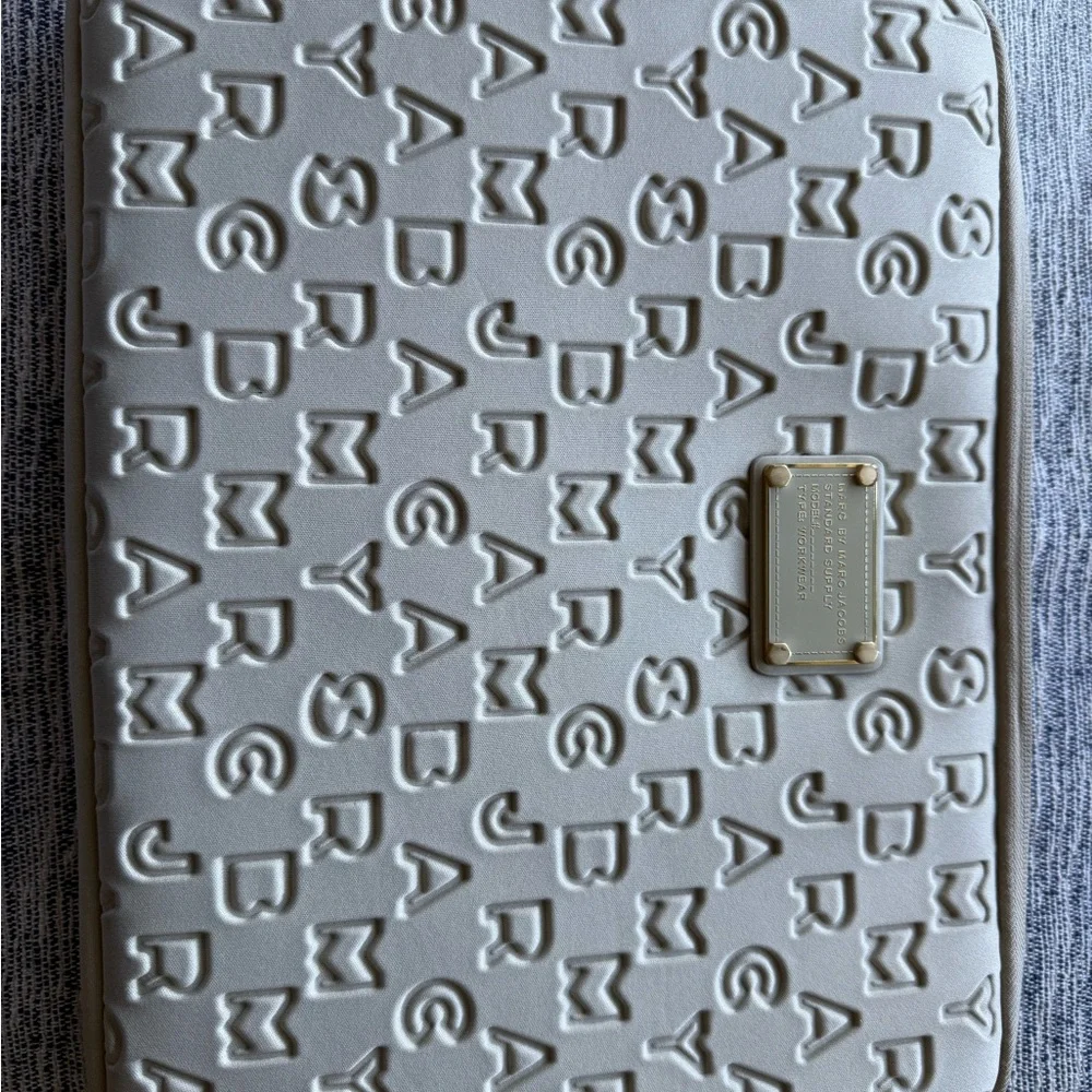 Marc by Marc Jacobs Beige Embossed Tablet Sleeve